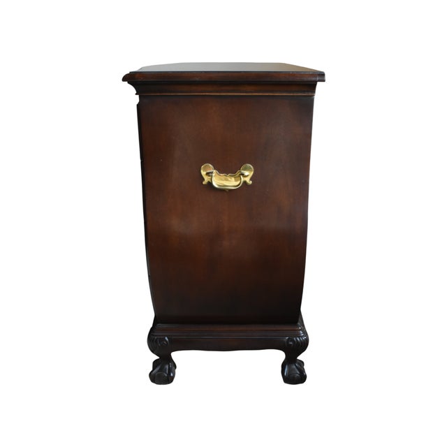 Drexel Heritage Drexel Heritage Heirloom Collection Mahogany Bombe Chest With Brass Hardware For Sale - Image 4 of 6