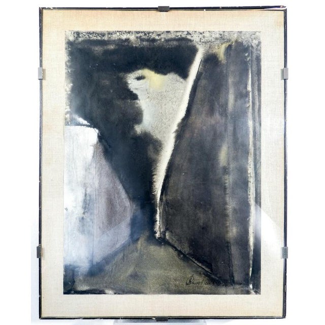 Paper Araldo Cavallera, Abstract Work on Paper, 1950s, Watercolor on Paper For Sale - Image 7 of 12