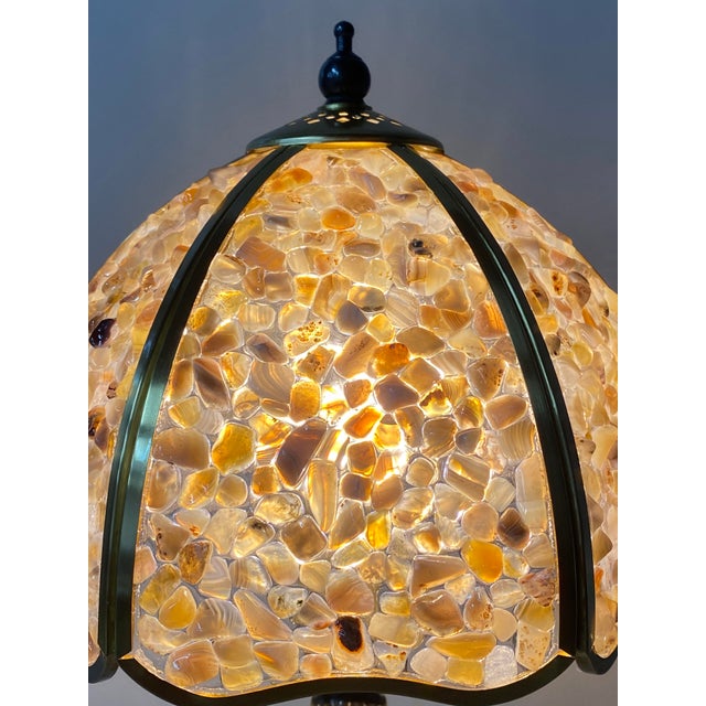 Colorful Stone Retro Table Lamp For Sale - Image 6 of 10