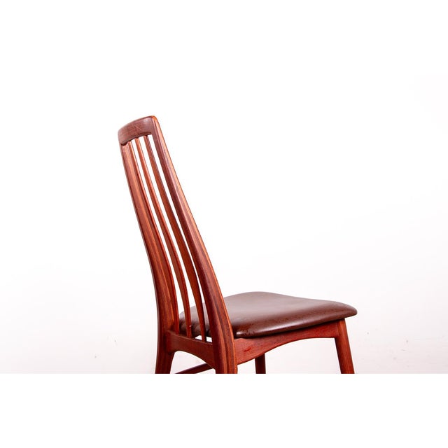 Danish Eva Model Chairs in Teak and Leather by Niels Koefoed for Koefoeds Hornslet, 1960, Set of 6 For Sale - Image 12 of 18