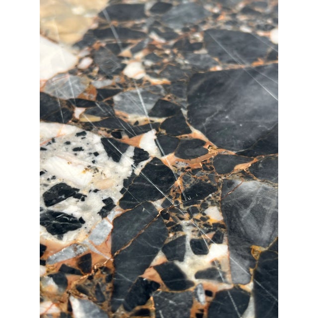 Bronze Antique French Bronze and Rouge Marble Side Table For Sale - Image 8 of 11