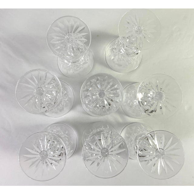 1990s 1990s Waterford, Crystal of Ireland “ Lismore” 4 Ounce Claret Wines - Set of 8 For Sale - Image 5 of 10