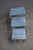 Transitional Distressed Blue Graduated Nesting Tables With Geometric Open Base – Set of 3 For Sale - Image 3 of 11