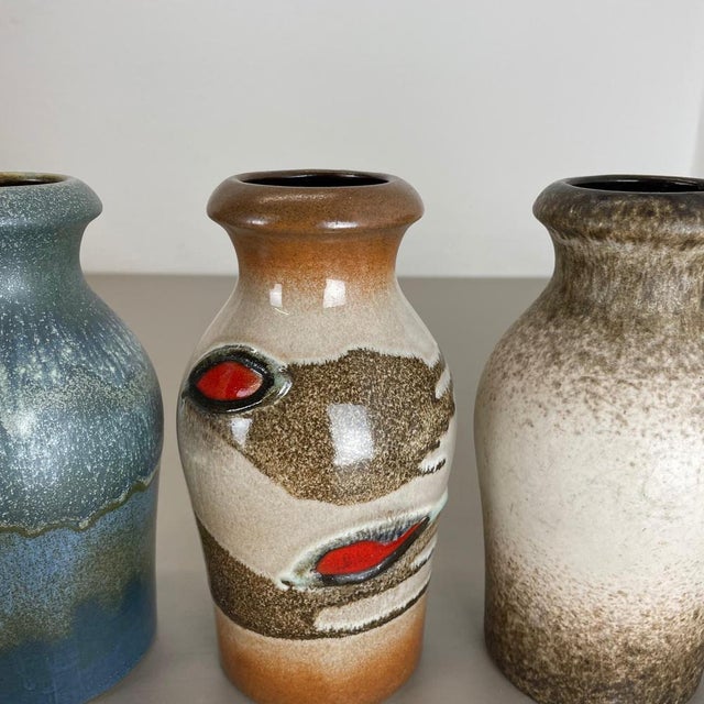 Vintage Fat Lava Pottery Vases from Scheurich, Germany, 1970s, Set of 4 For Sale - Image 10 of 18