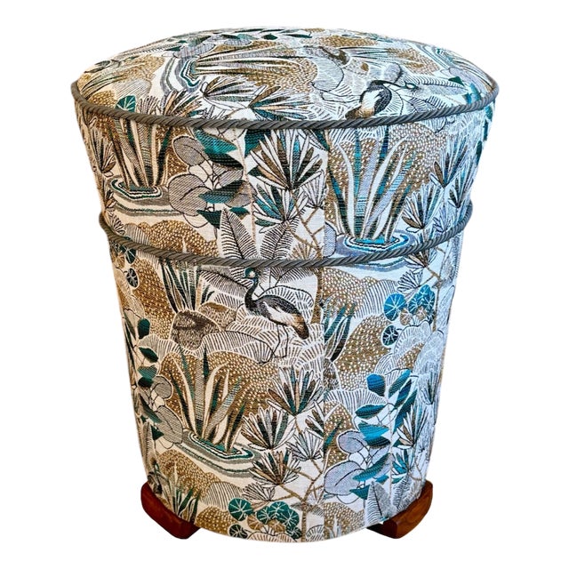 Art Deco Ottoman attributed to Jindrich Halabala, Eastern Europe, 1930s For Sale