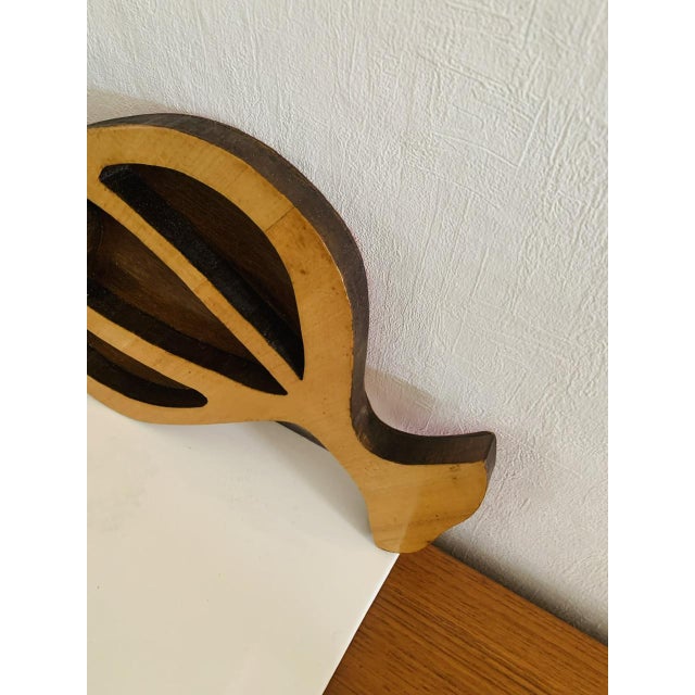 Vintage Scandinavian Wood Fish Sculpture by A. Hiben, 1977 For Sale - Image 10 of 16