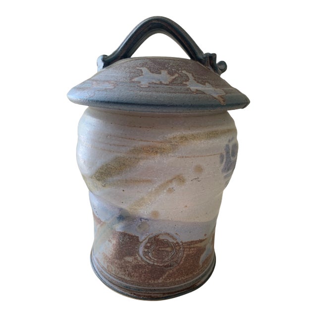 Artist Studio Pottery Lidded Jar For Sale