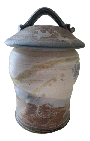Artist Studio Pottery Lidded Jar