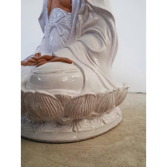 Large Ceramic Buddha Sculpture Lamp, 1970s For Sale - Image 14 of 18