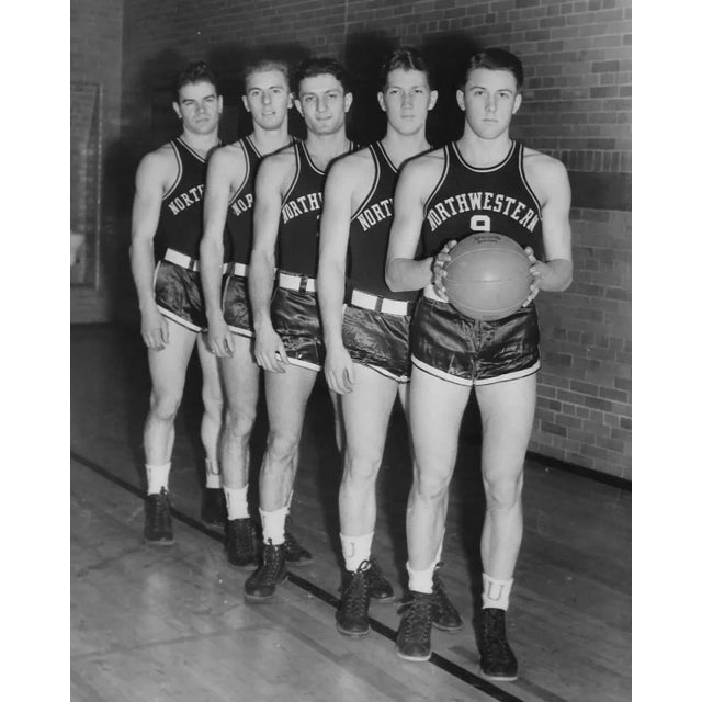 1938 Northwestern University Basketball Team Photograph For Sale