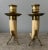 Cabin 1980s Resin Tusk and Brass Candlestick Holders- a Pair For Sale - Image 3 of 8