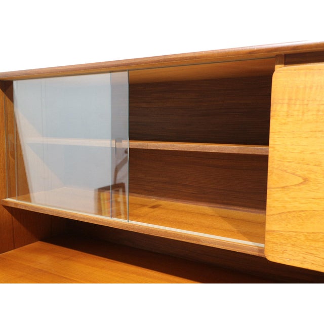 Brown Mid Century Modern Vintage Teak Highboard Credenza Buffet by Stonehill Danish Style For Sale - Image 8 of 15