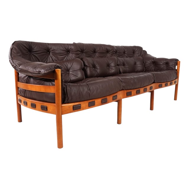 3-Seater Leather Sofa by Sven Ellekaer for Coja, 1960 For Sale