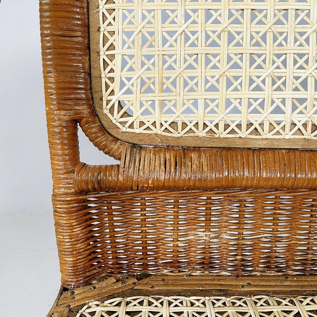 Italian Mid-Century Modern Chairs in Rattan and Straw, 1960s, Set of 2 For Sale - Image 11 of 18