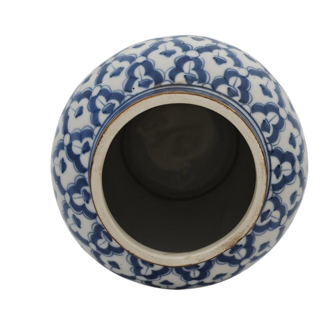 Blue White Ginger Jar Attributed Maitland Smith Handpainted 8.75" For Sale - Image 11 of 13