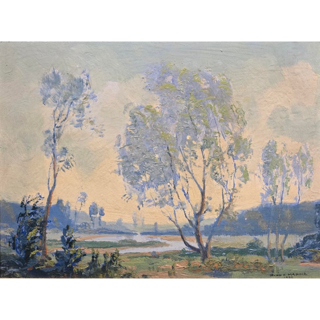 Atmospheric 1920 Impressionist Landscape by Irving K. Manoir For Sale - Image 4 of 13