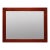 Large Red Wood Framed Rectangular Wall Mirror For Sale