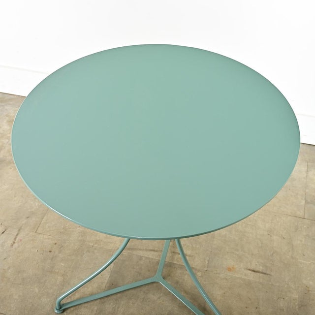 Turquoise French 19th Century Bistro Table in New Powdercoat For Sale - Image 8 of 10