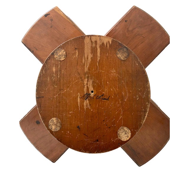 Wood Signed Mid 20th Century Tabletop Revolving Book Rack, by Alfred Assid For Sale - Image 7 of 8