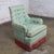 Art Deco Mid-20th Century Traditional Art Deco Club or Lounge Chair Upholstered W/Beachy Fabric & Bullion Fringe For Sale - Image 3 of 18