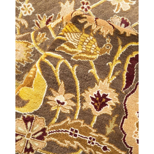 Textile Mogul, One-of-a-Kind Hand-Knotted Area Rug in Green, 4' 7" x 7' 2" For Sale - Image 7 of 8