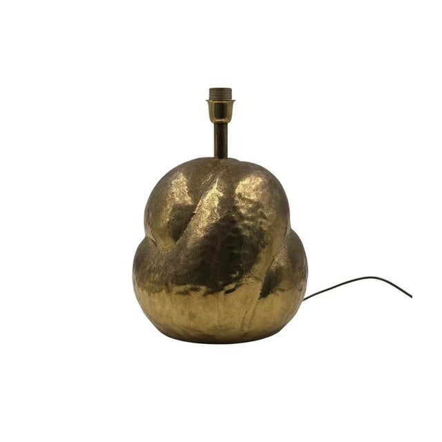 Modern Organic Brass Table Lamp attributed to Tommaso Barbi, Italy, 1970s For Sale - Image 14 of 18