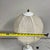 Vintage Mid-Century Modern White Faux Bamboo Wicker Shade Table Lamp For Sale - Image 4 of 4