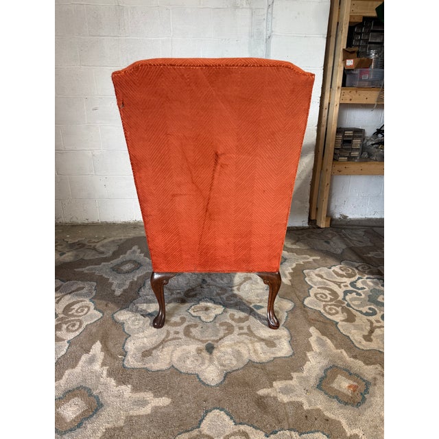 Vintage Georgian Style Wingback Armchair by Sherrill Furniture For Sale - Image 16 of 18