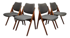 Vintage Scandinavian Dining Chairs from Olav Houg, 1960s, Set of 4