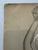 1940s Original Signed Graphite Illustration of Art Deco Swimmer in Water, 14 X 10 In. For Sale - Image 4 of 6