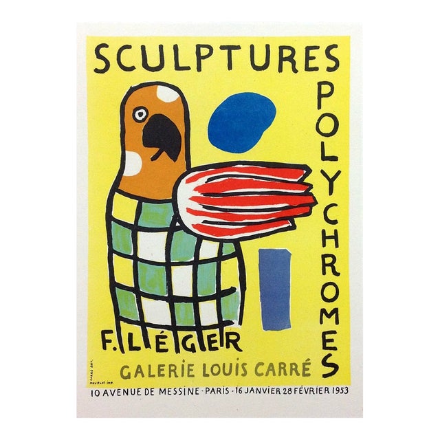 Fernand Leger Lithograph 33 Sculptures Polychromes Art in Posters 1959 For Sale