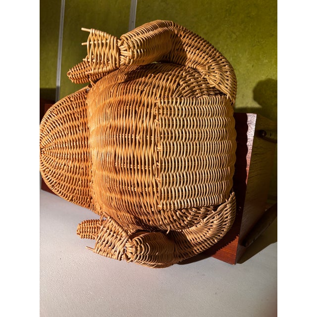 Beige Woven Rattan Magazine Rack by Olivier Cajan, France, 1960 For Sale - Image 8 of 10