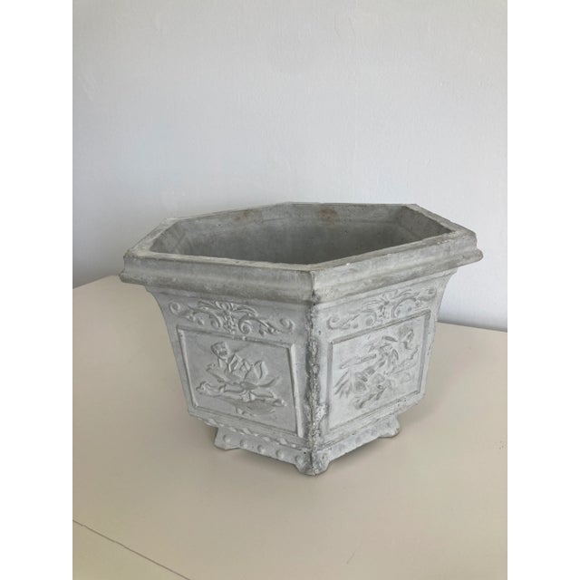 Asian Cast Stone Cache Pot-2 For Sale - Image 4 of 10