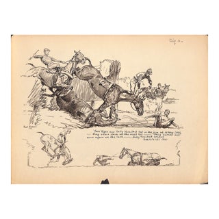 Jim Ryan and Bally Yarn Fell in the Jam at Hilltop Ditch Grasslands 1930 Reproduction For Sale