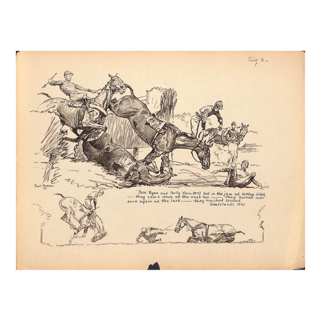 Jim Ryan and Bally Yarn Fell in the Jam at Hilltop Ditch Grasslands 1930 Reproduction For Sale