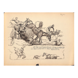 Jim Ryan and Bally Yarn Fell in the Jam at Hilltop Ditch Grasslands 1930 Reproduction