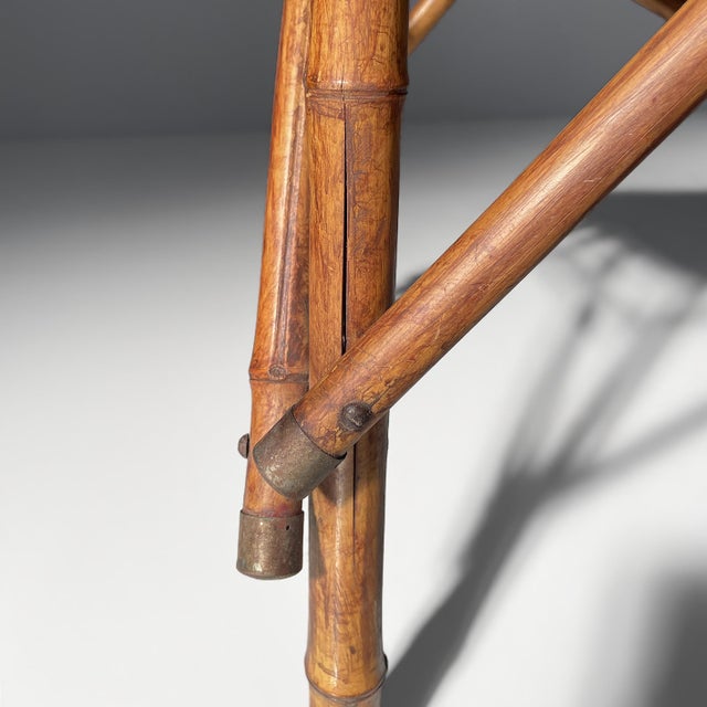 Italian Art Deco Chairs in Fabric and Bamboo, 1930s, Set of 2 For Sale - Image 14 of 17