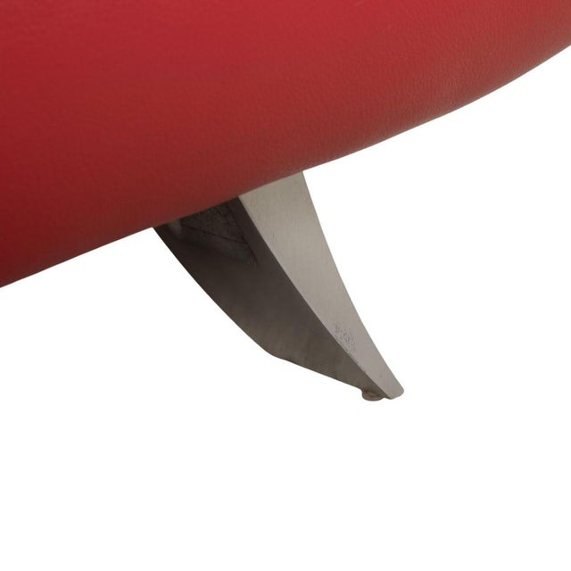 Chair in Red Leather from Koinor Rossini For Sale - Image 9 of 17