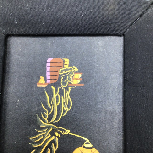 Signed and Framed Mid-Century Asian Miniature Paintings - a Pair For Sale - Image 9 of 12