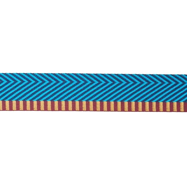 With its combination of chevron and vertical stripes, inspired by 1940s guitar straps, this woven twill tape is a dynamic...