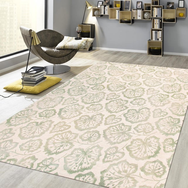 2020s Pasargad Home Modern Ivory Area Rug, 8' 0'' X 10' 0'' For Sale - Image 5 of 5