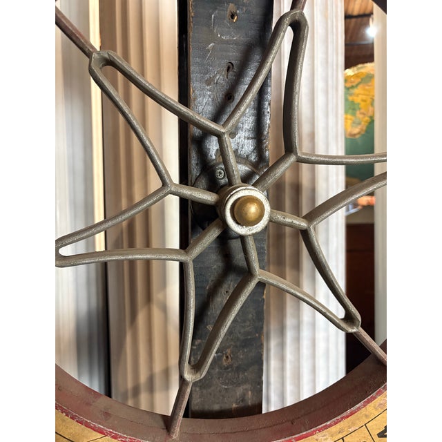 Vintage Tabletop Carnival Wheel of Fortune With Wooden Stand For Sale - Image 4 of 12