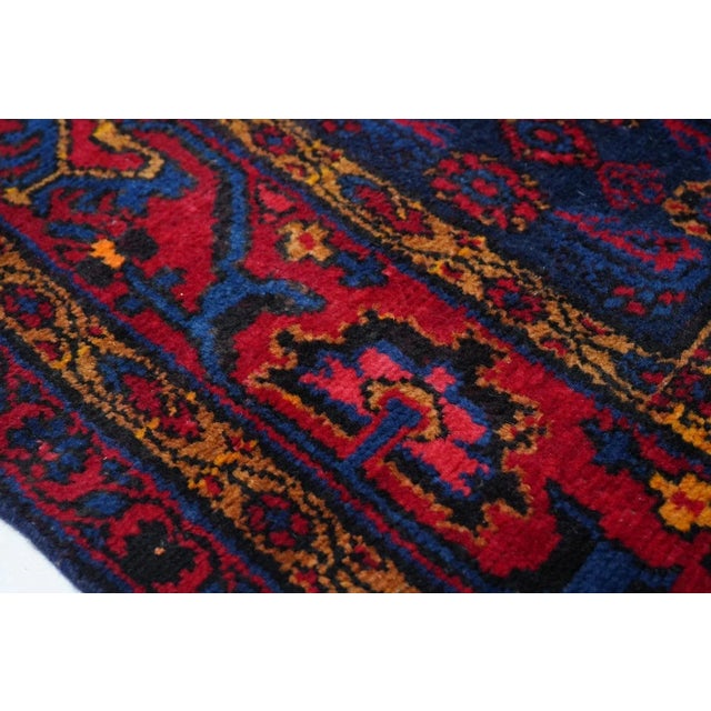 Vintage Hamadan Runner 3'7'' x 12'9'' For Sale - Image 4 of 12