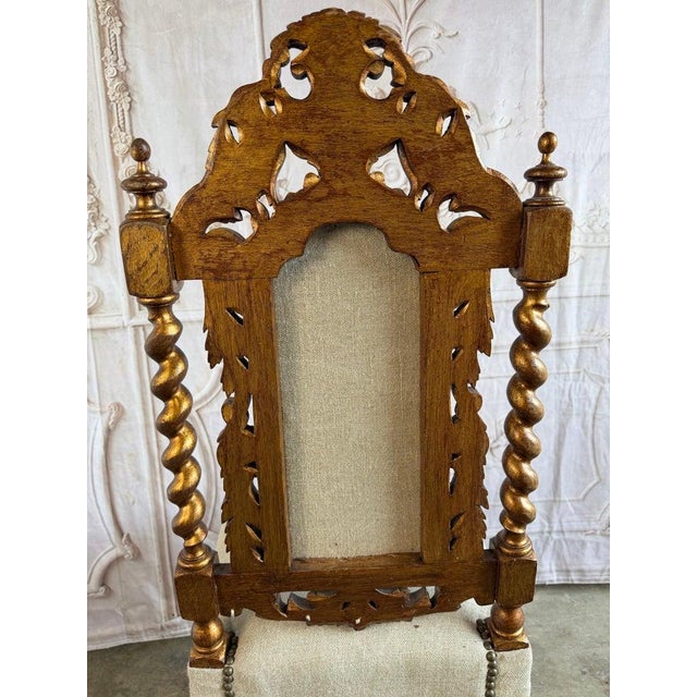Set of 10 Chairs Italian Renaissance Revival Polychrome Giltwood Dining Chairs For Sale - Image 13 of 18