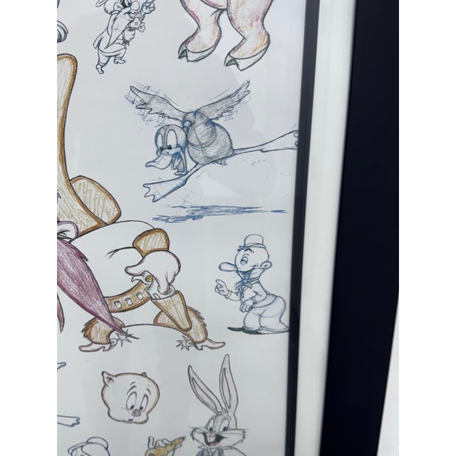 Printmaking Materials Circa 1997 Virgil Ross for Warner Bros Titled “Bugs N Friends” Lithograph For Sale - Image 7 of 12