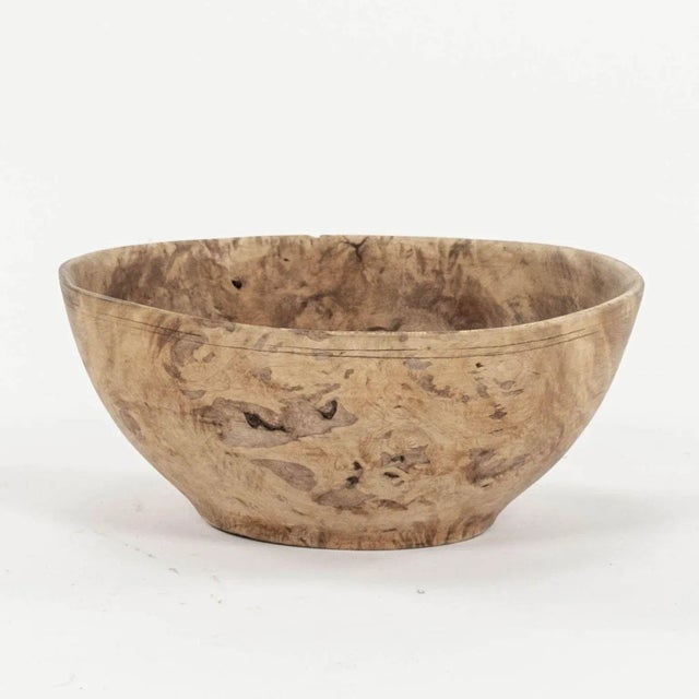 Rustic European Gorgeous Primitive Swedish Burl Rootwood Bowl For Sale - Image 3 of 7