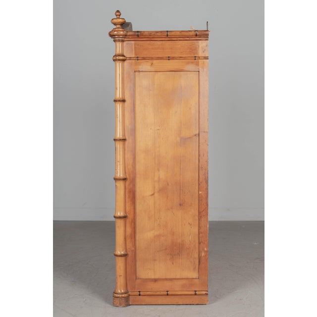 19th Century 19th Century French Faux Bamboo Vitrine or Wall Cabinet For Sale - Image 5 of 10