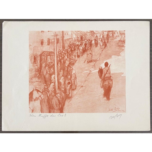 Abel Pann, Abel Pann Israeli Bezalel School Lithograph Judaica Biblical Print Jewish Art For Sale