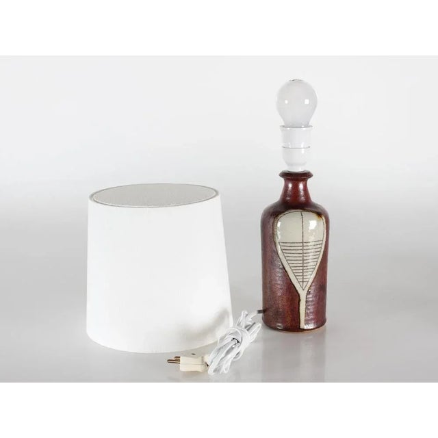 Mid-Century Modern Sculptural Ceramic Table Lamp by Gunver Bilde Sørensen, Denmark, 1970s For Sale - Image 3 of 11