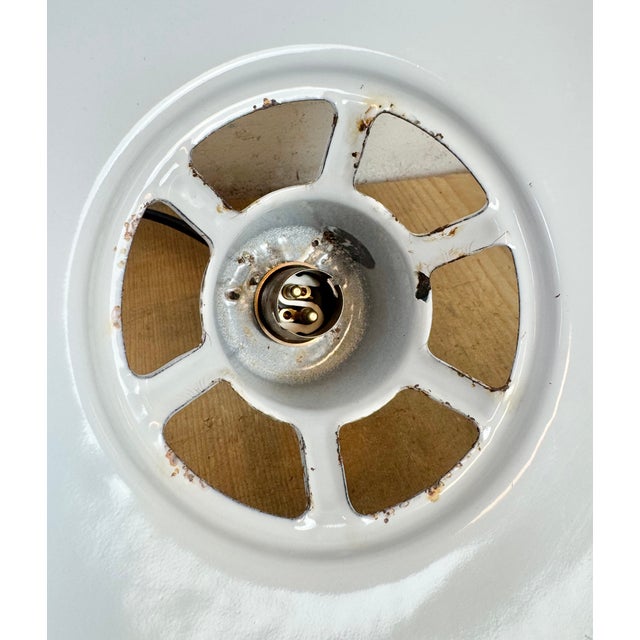 Industrial White Enamel Factory Pendant Lamp, 1960s For Sale - Image 18 of 18